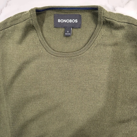 Bonobos Olive Green Men's Sweater - Picture 3 of 3